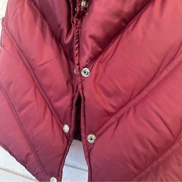 Obermeyer Vintage Red Maroon Puffer Goose Down Vest Size Large - Picture 2 of 14
